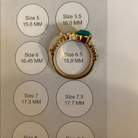 Mixed Rhinestone Gold Ring - Picture 6 of 7